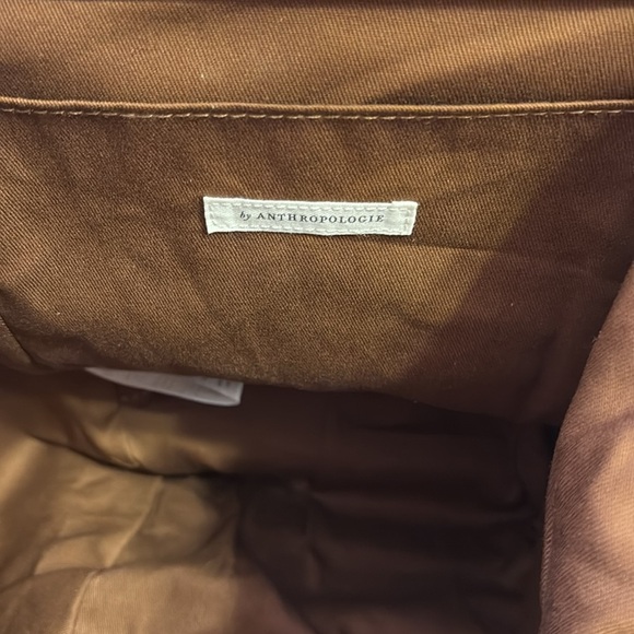 NWT Anthropologie Floral Patterned Brown Faux Fur Tote Bag - Picture 9 of 13